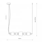 Подвесной светильник Nowodvorski Ceramic Led Gray/Brown/White (Cерия Ceramic Led, Цвет Серый/Коричневый/Белый) арт. 11699