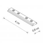 Крепление для магнитных треков Nowodvorski Nano Connector Black (Cерия Nano Connector, Цвет Черный) арт. 11726