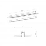 Встраиваемый шинопровод для магнитных треков Nowodvorski Nano Lvm Black (Cерия Nano, Цвет Черный) арт. 11730