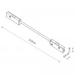 Коннектор для магнитных треков прямой Nowodvorski Nano Black (Cерия Nano, Цвет Черный) арт. 11735