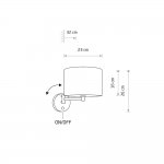 Бра Nowodvorski Hotel Mood Cream (Cерия Hotel Mood, Цвет Кремовый) арт. 11781