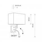 Бра Nowodvorski Hotel Mood Led Cream (Cерия Hotel Mood Led, Цвет Кремовый) арт. 11785
