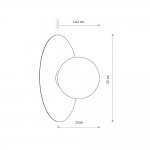 Настенный светильник Nowodvorski Серия Saturn M (Сатурн М) Цвет Beige (Бежевый) арт. 12595