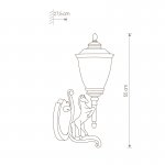 Уличный настенный светильник Nowodvorski HORSE RIGHT 4902