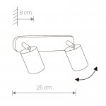 Светильник поворотный на 2 лампы GU10 Nowodvorski EYE SPOT GRAPHITEE II 6135 черный