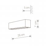 Светильник настенный Nowodvorski STRAIGHT WALL LED GRAPHITEE XS 6350