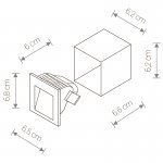 Уличный встраиваемый светильник Nowodvorski STEP LED GRAPHITEE 6907