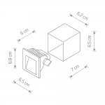 Уличный встраиваемый светильник Nowodvorski STEP LED GRAPHITEE 6907