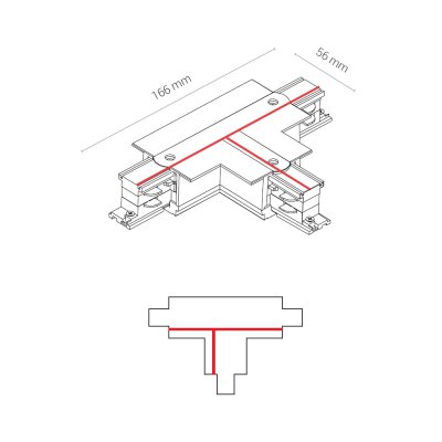 Коннектор T-образный правый 1 Nowodvorski Ctls Power 8245