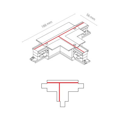 Коннектор T-образный правый 2 Nowodvorski Ctls Power 8681