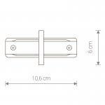 Трековая система Nowodvorski PROFILE RECESSED STRAIGHT CONNECTOR BL 8968