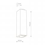 Уличный настенный светильник Nowodvorski LENS LED BLACK 9112