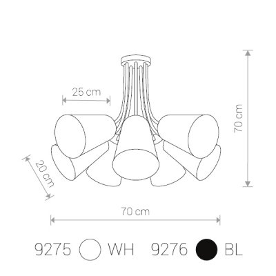 

Люстра потолочная Nowodvorski FLEX SHAD WHITE VII 9275, 9275