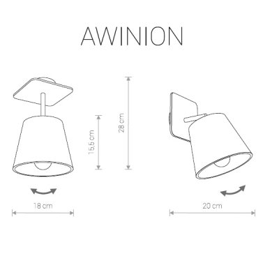 

Светильник настенно-потолочный Nowodvorski AWINION WHITE I 9282, 9282
