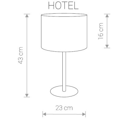 

Настольная лампа Nowodvorski HOTEL GRAY I 9301, 9301