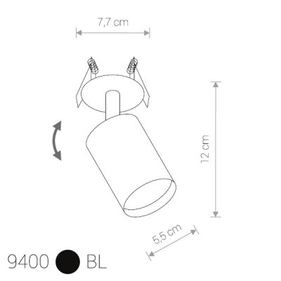 

Спот встраиваемый Nowodvorski EYE FIT BLACK I 9400, 9400