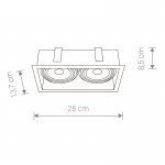 Светильник встраиваемый Nowodvorski MOD WHITE II 9412