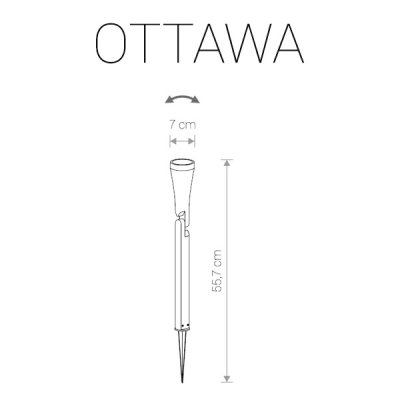 

Ландшафтный светильник Nowodvorski OTTAWA GRAPHITEE 9561, 9561
