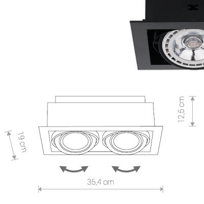 

Светильник встраиваемый Nowodvorski DOWNLIGHT BLACK II ES 111 9570, 9570