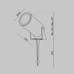 Ландшафтный светильник Maytoni O050FL-L30W3K Bern