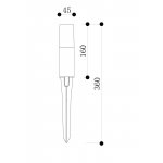 Ландшафтный светильник Maytoni O416FL-L3B3K Talpa