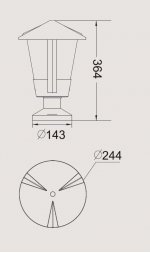 Светильник столб уличный Oasis Light 1254S