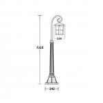 Светильник столб уличный 1 фонарь Oasis Light 15807/18 Gb