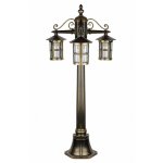 Светильник столб уличный 3 фонаря Oasis Light 15807B Gb