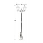 Светильник столб уличный 2 фонаря Oasis Light 15909A Gb
