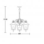 Люстра 3 рожка Oasis Light 15970/3 Gb