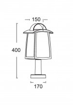 Светильник столб уличный Oasis Light 2736-400
