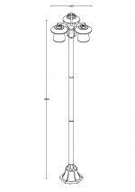Светильник столб уличный Oasis Light 32642AF