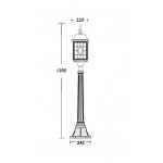 Светильник столб уличный 1 фонарь Oasis Light 64807L Bl