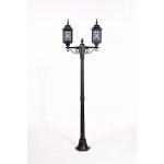 Светильник столб уличный 2 фонаря Oasis Light 64808SA Bl