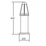 Светильник столб уличный Oasis Light 67329-650 Bl