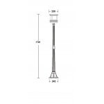 Светильник столб уличный 1 фонарь Oasis Light 68308 Bl opal