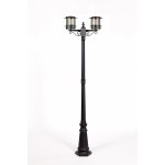 Светильник столб уличный 2 фонаря Oasis Light 68309A Bl smoke