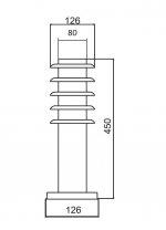 Светильник столб уличный Oasis Light 75808-450