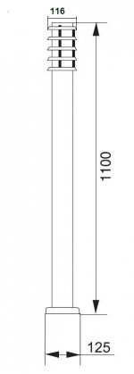 Светильник столб уличный Oasis Light 75820-1100