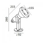 Светильник наземный на скобе Oasis Light 77198