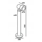 Светильник столб уличный Oasis Light 78043 Gb