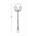 Светильник столб уличный 2 фонаря Oasis Light 79709LA Bl