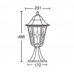 Светильник столб уличный Oasis Light 79804lg Gb