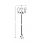 Светильник столб уличный 3 фонаря Oasis Light 79808EB Bl