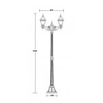 Светильник столб уличный 1 фонарь Oasis Light 79908SA Gb