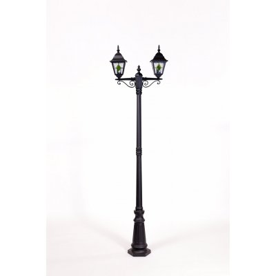 Светильник столб уличный 2 фонаря Oasis Light 79909MAlgG Bl