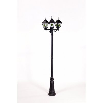 Светильник столб уличный 3 фонаря Oasis Light 79909MBlgG Bl