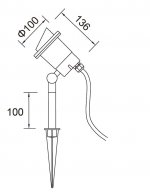 Прожектор ландшафтный на колышке Oasis Light 8043