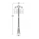 Светильник столб уличный 3 фонаря Oasis Light 81409В Gb