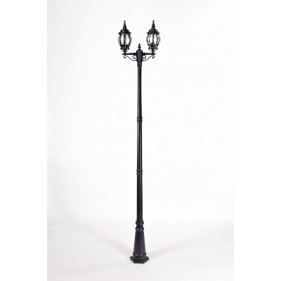 Светильник столб уличный 2 фонаря Oasis Light 83410SA 21 Bl